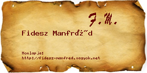 Fidesz Manfréd névjegykártya